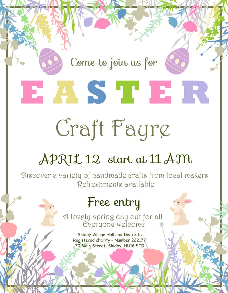 Spring Craft Fayre April 2027 TBC